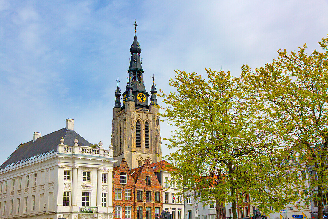 Europe,Belgium,Kortrijk,West Flanders Province. Church St Martin