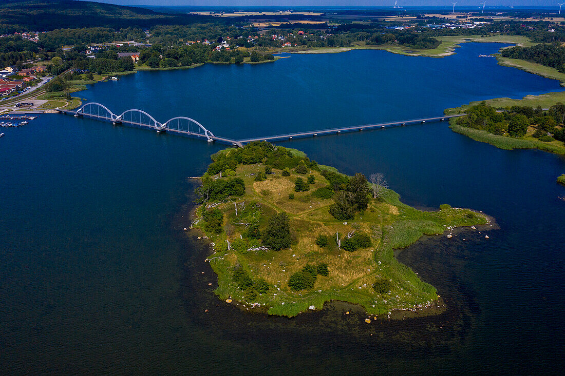 Europe,Scandinavia,Sweden.. Soelvesborg. Longest pedestrian and cycle bridge in Europe