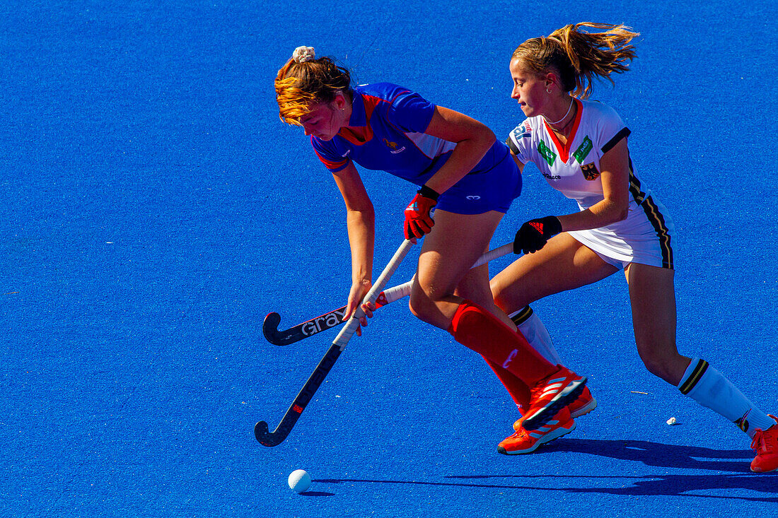 Match of the French women's field hockey team