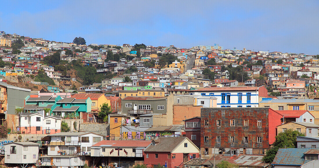 Chile,Valparaiso,Skyline,Panorama,Gesamtansicht,