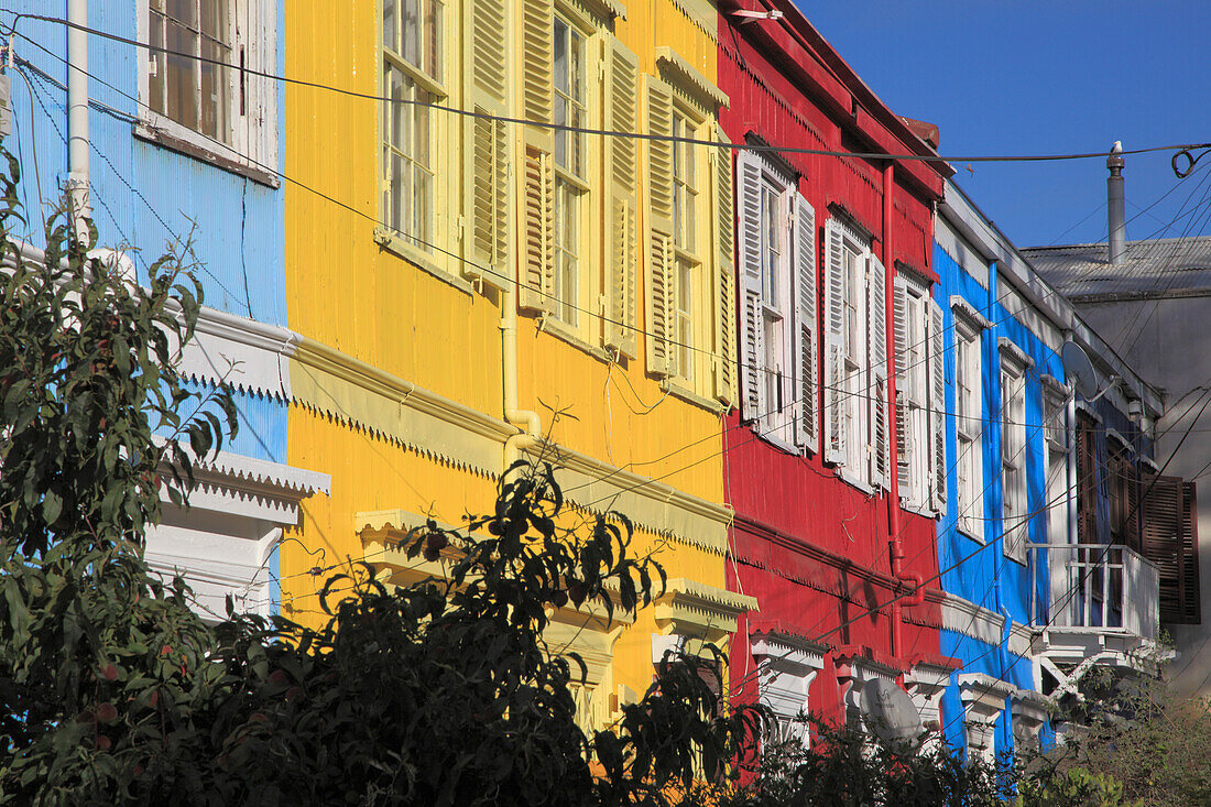 Chile,Valparaiso,Calle Pierre Loti,traditionelle Häuser,