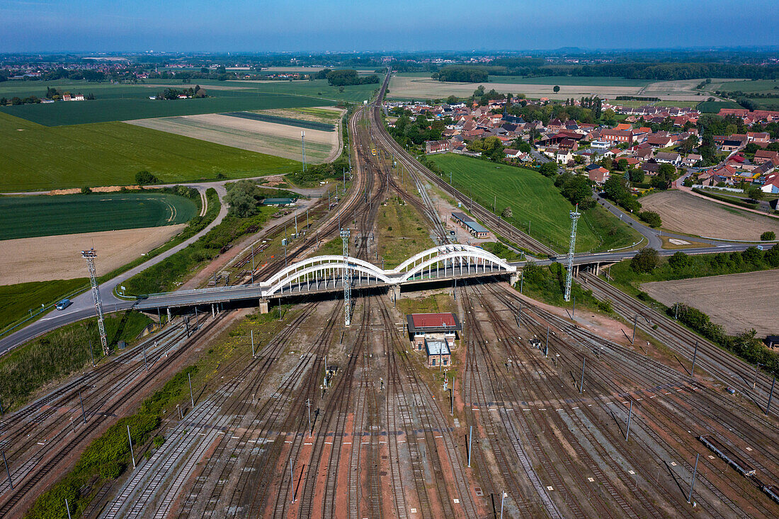 Frankreich,Hauts de France,Nord,Somain,Bahnhof