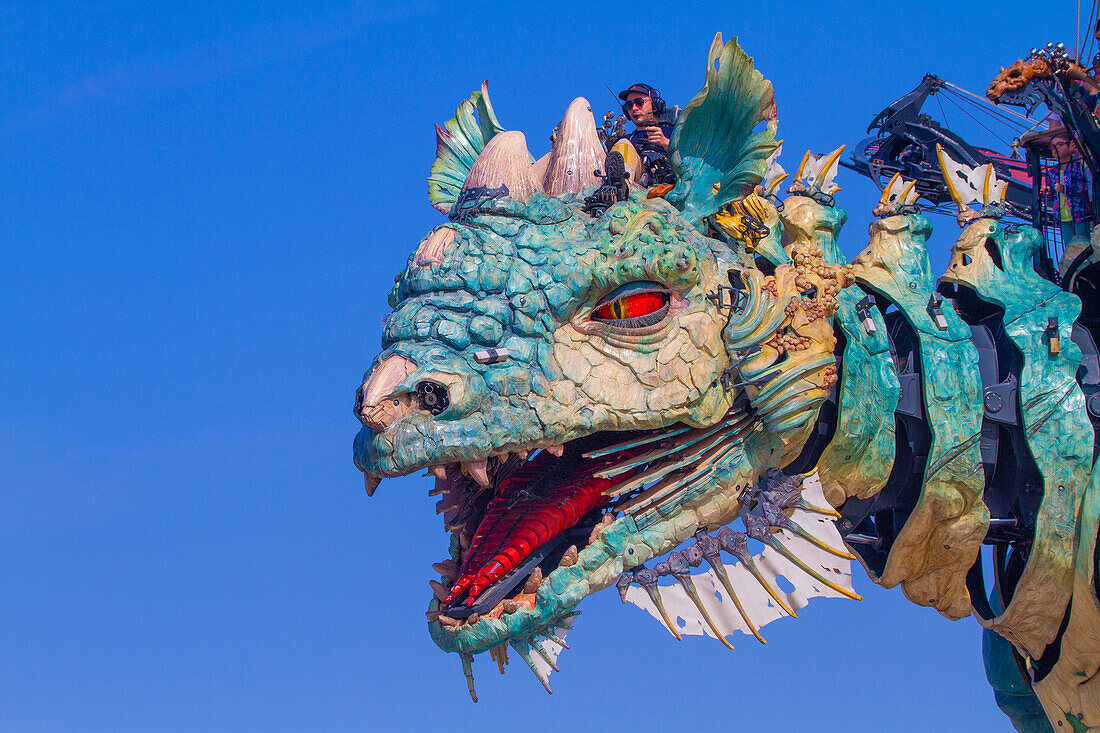 Frankreich,Calais,der Drache auf dem Deich von Calais