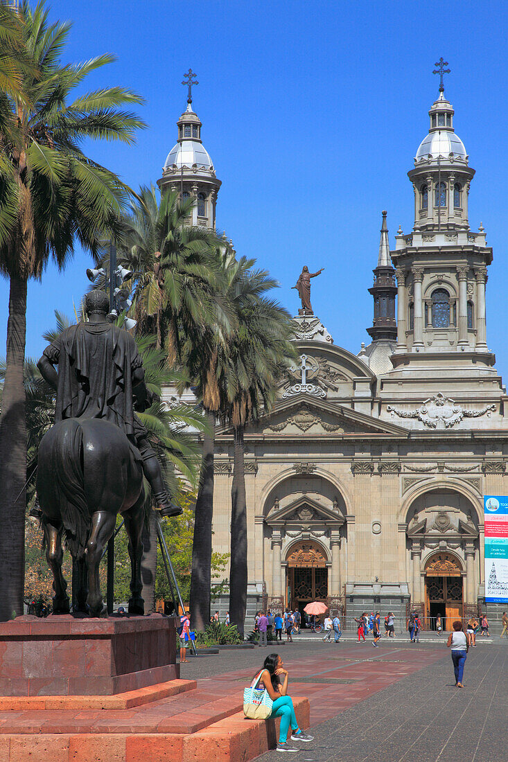 Chile,Santiago,Cathedral,Plaza de Armas,