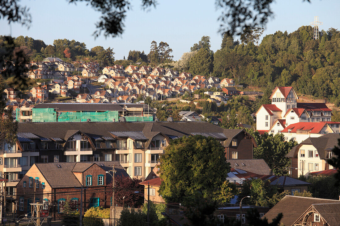 Chile,Seenplatte,Puerto Varas,Skyline,Gesamtansicht,