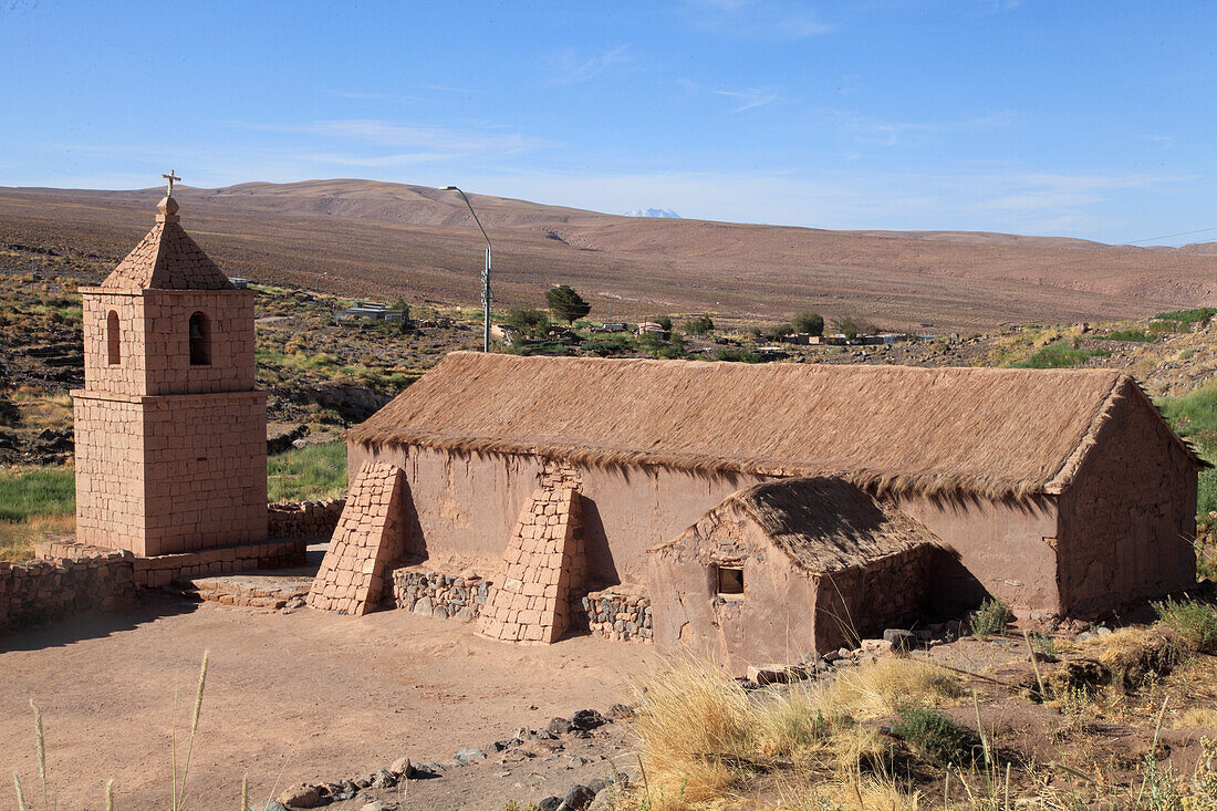 Chile,Antofagasta Region,Socaire,Dorf,Kirche,