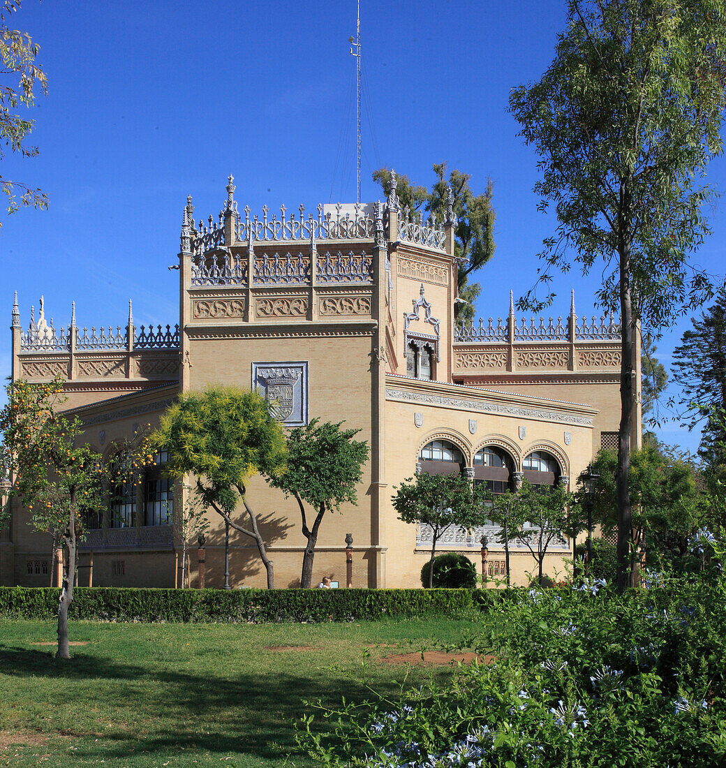 Spanien; Andalusien; Sevilla; Parque de Maria Luisa,Pabellon Real,