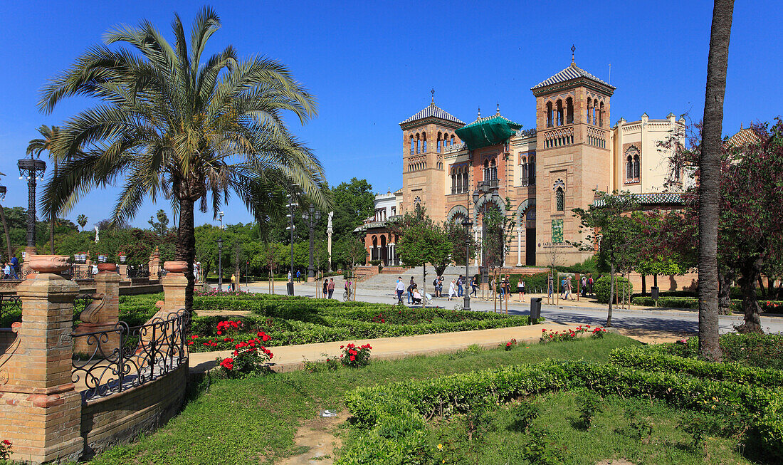 Spain,Andalusia,Seville,Parque Maria Luisa,Pabellon Mudejar,Museo Artes y Costumbres Populares