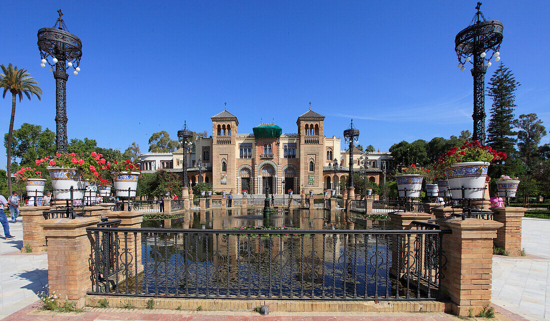 Spain,Andalusia,Seville,Parque Maria Luisa,Pabellon Mudejar,Museo Artes y Costumbres Populares