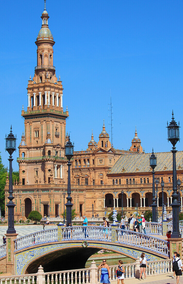 Spain,Andalusia,Seville,Plaza de Espana