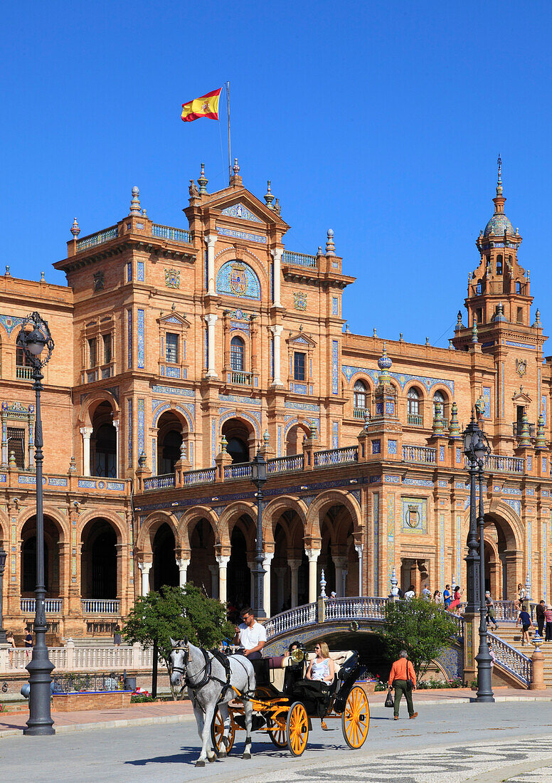 Spain,Andalusia,Seville,Plaza de Espana