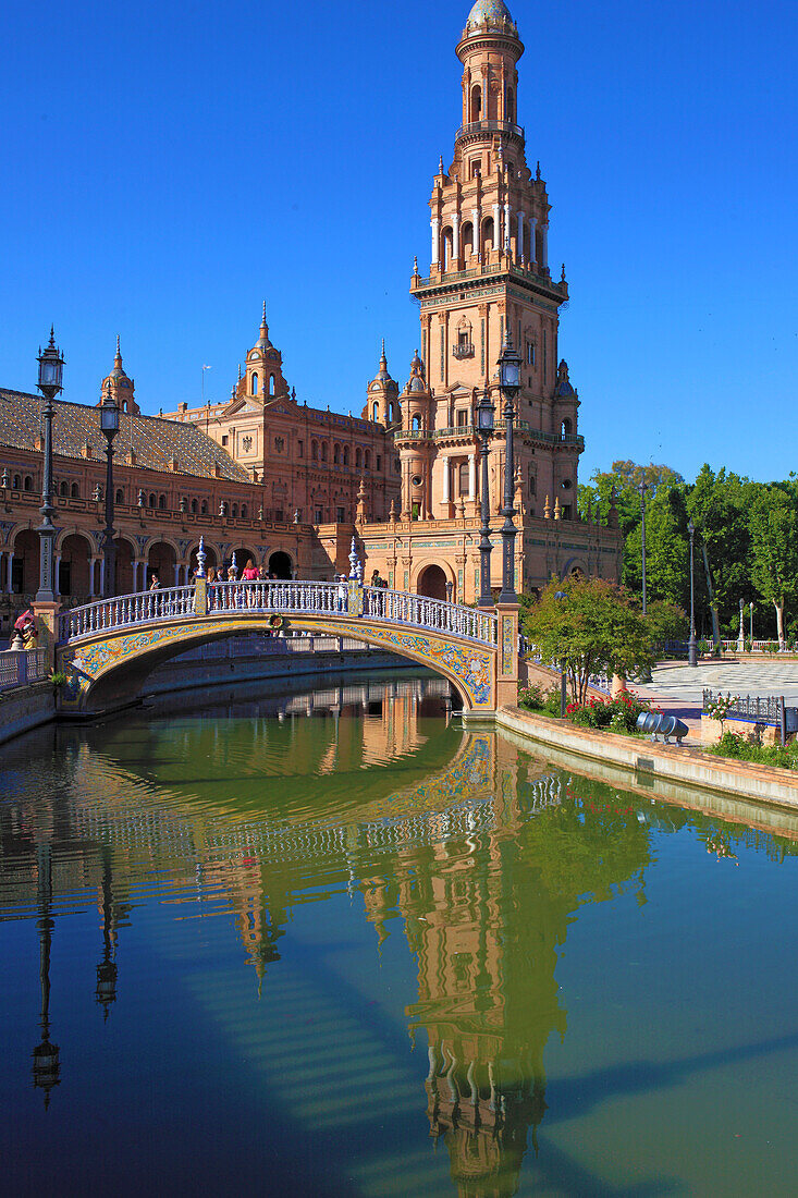 Spain,Andalusia,Seville,Plaza de Espana