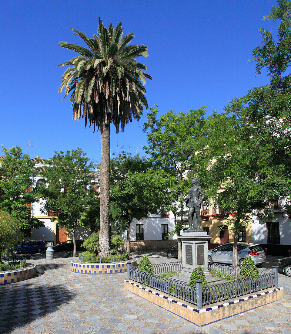 Spain,Andalusia,Seville,Barrio de Santa Cruz,Plaza de los Refinadores,Don Juan Monument