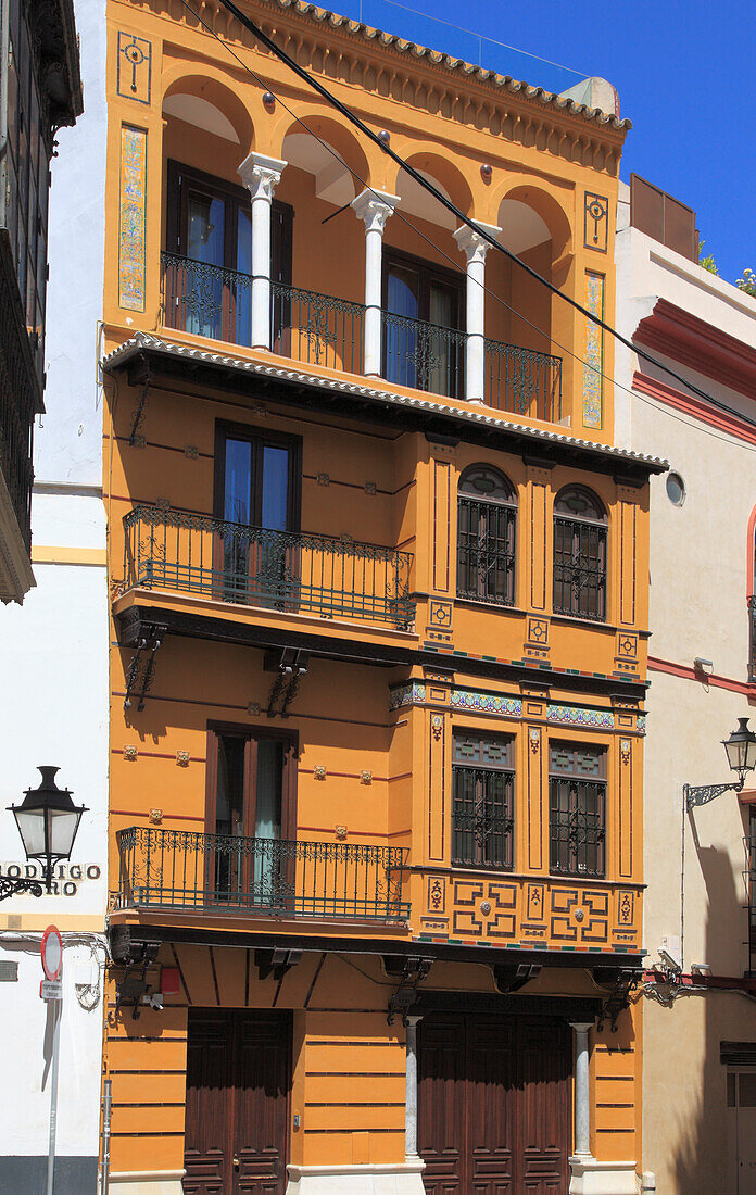 Spanien,Andalusien,Sevilla,Barrio de Santa Cruz,typische Architektur