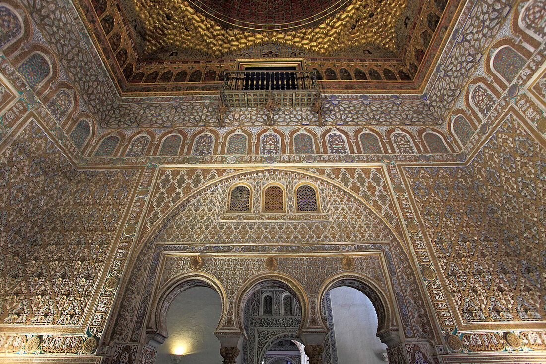 Spain,Andalusia,Seville,Real Alcazar,moorish royal palace,sala de embajadores