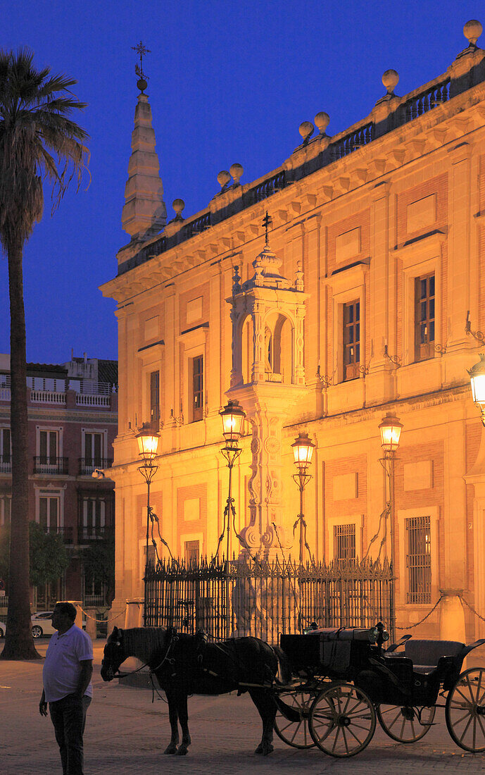 Spain,Andalusia,Seville,Archivo de Indias,horse carriage