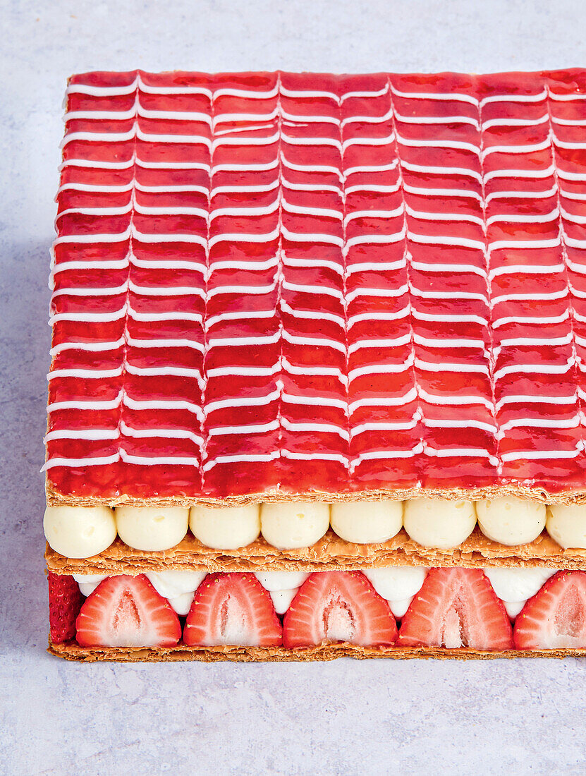 Strawberry cream Mille Feuille