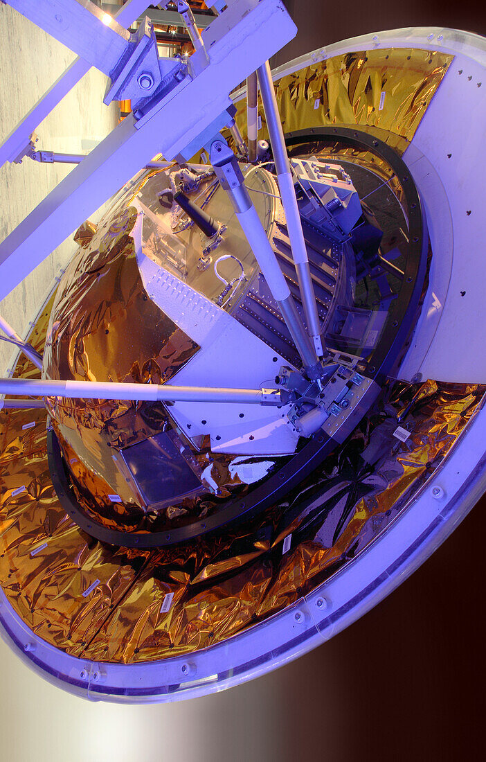 Huygens probe mounted on heat shield