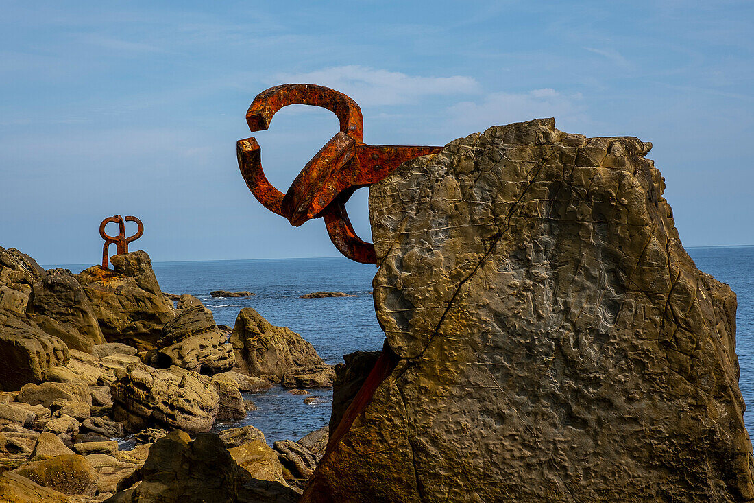 El Peine del Viento sculpture, Basque Country, Spain