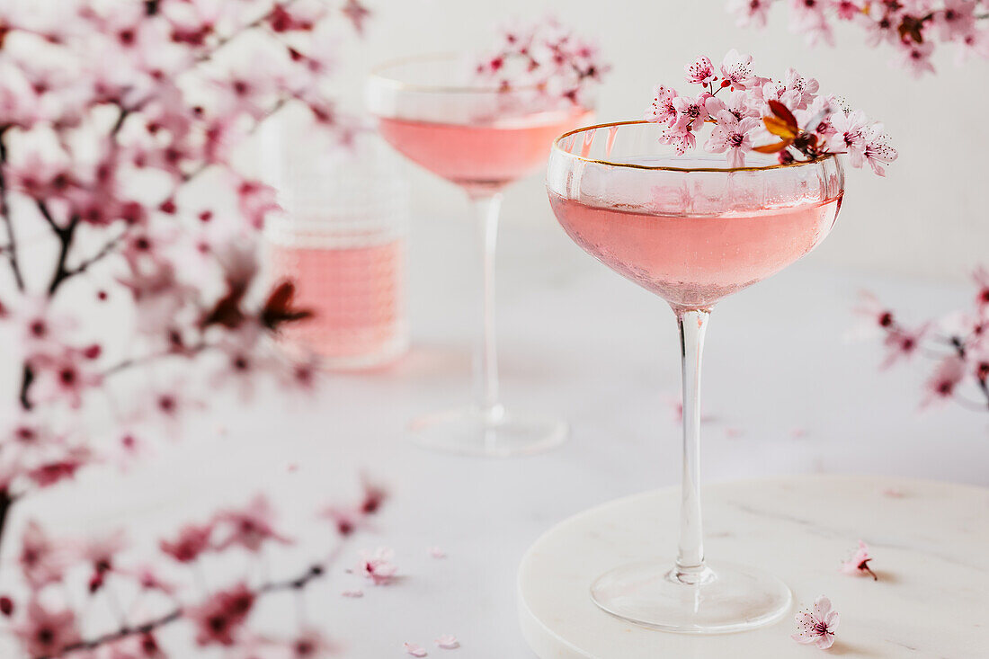 Cherry blossom aperitif