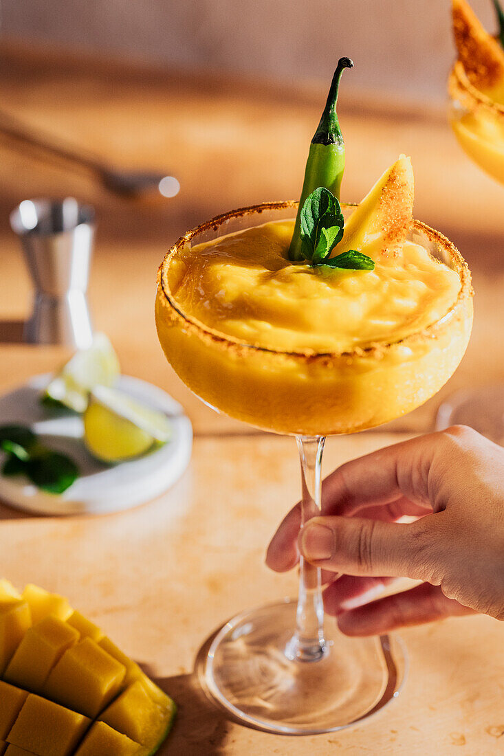 Mango daiquiri with chilli