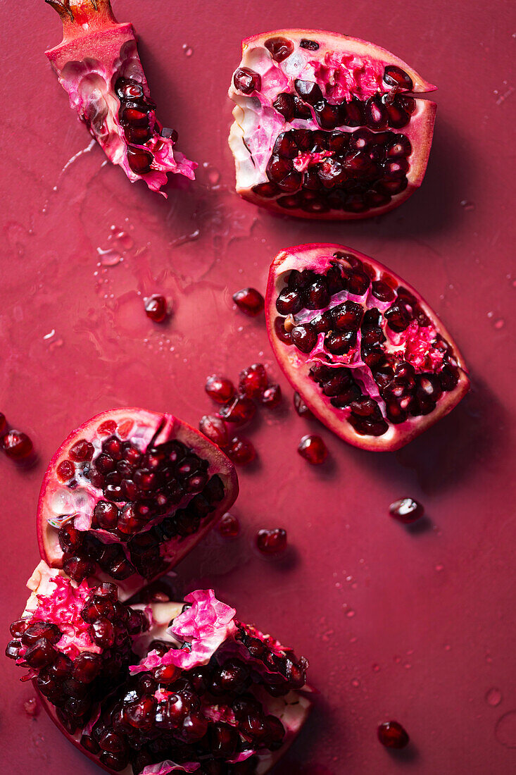 Sliced pomegranate