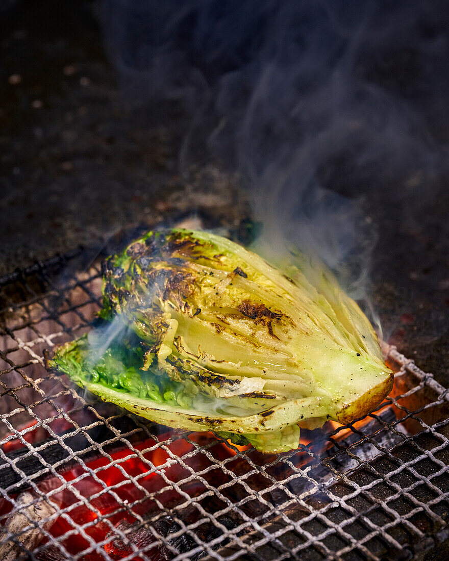 Grilled romaine lettuce