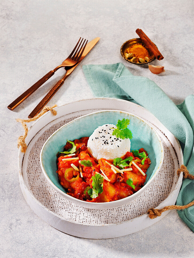  Potato curry, light food, vegetables in the lead role 