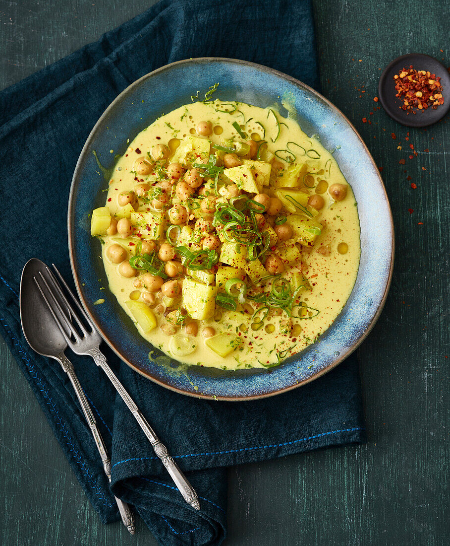 Potato and chickpea curry