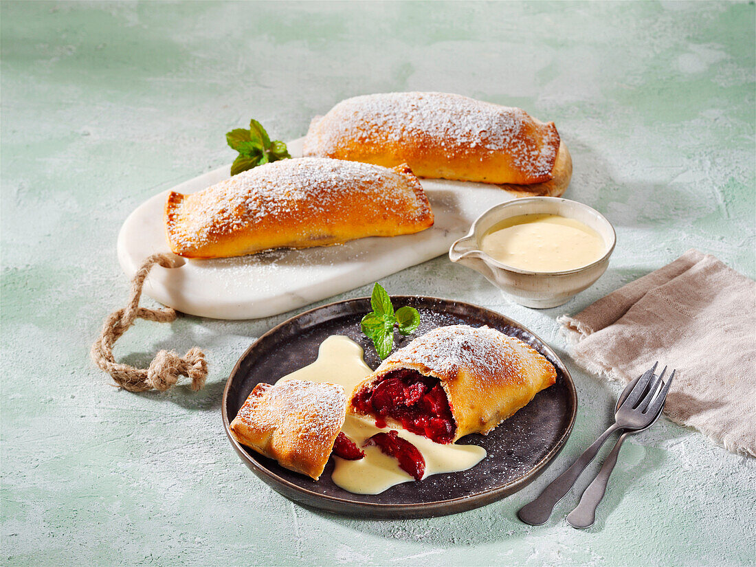 Mini plum strudel