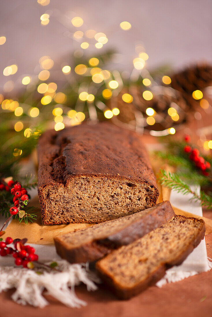 Banana bread with Christmas spices