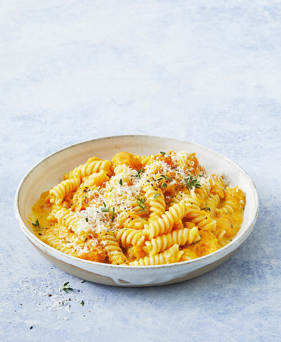 Fusilli with pumpkin and mascarpone sauce