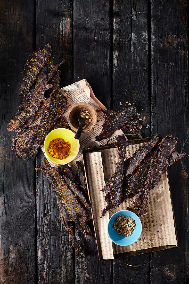 Biltong (dried meat from South Africa)