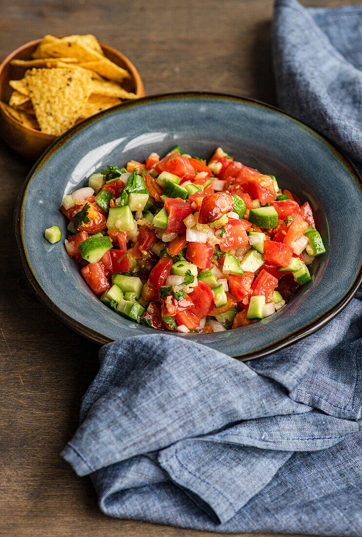 Pico de Gallo mit Tortillachips