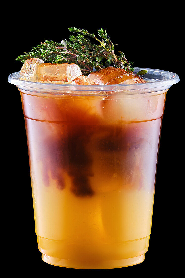 Iced coffee with orange juice