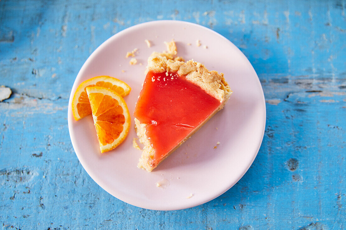 Blood orange tart