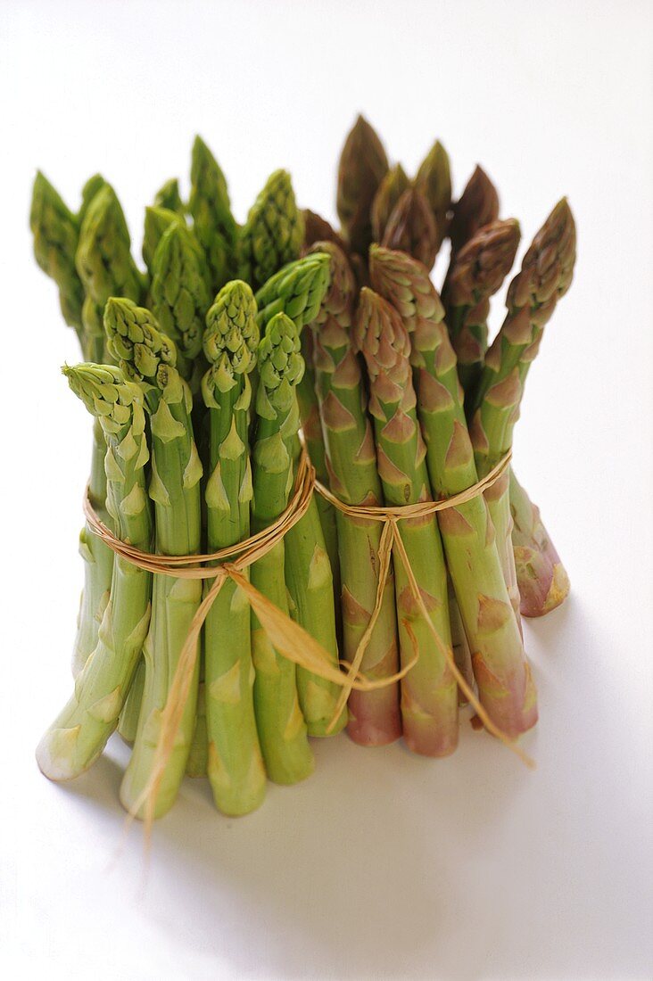 Two Tied Bundles of Asparagus
