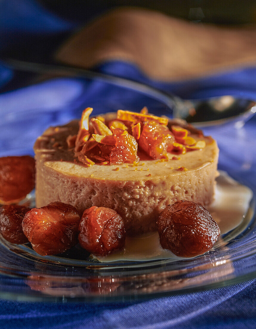 Chestnut mousse with caramelized chestnuts