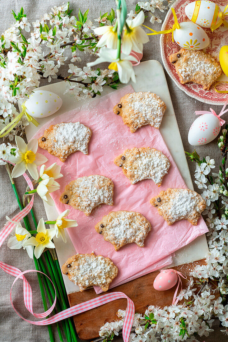 Osterplätzchen in Schäfchenform