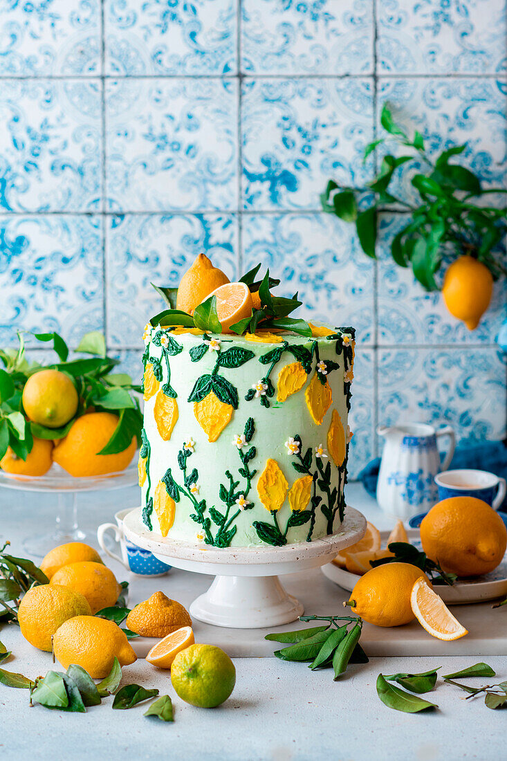 Lemon buttercream cake