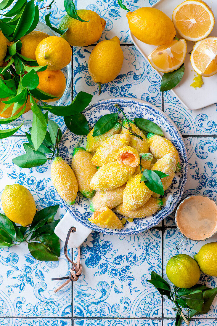 Lemon shaped cookies