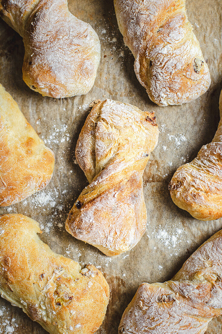 Hausgemachte Ciabatta-Brote