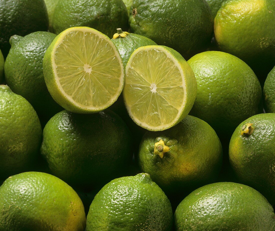 Limes, One Halved (Full Frame)