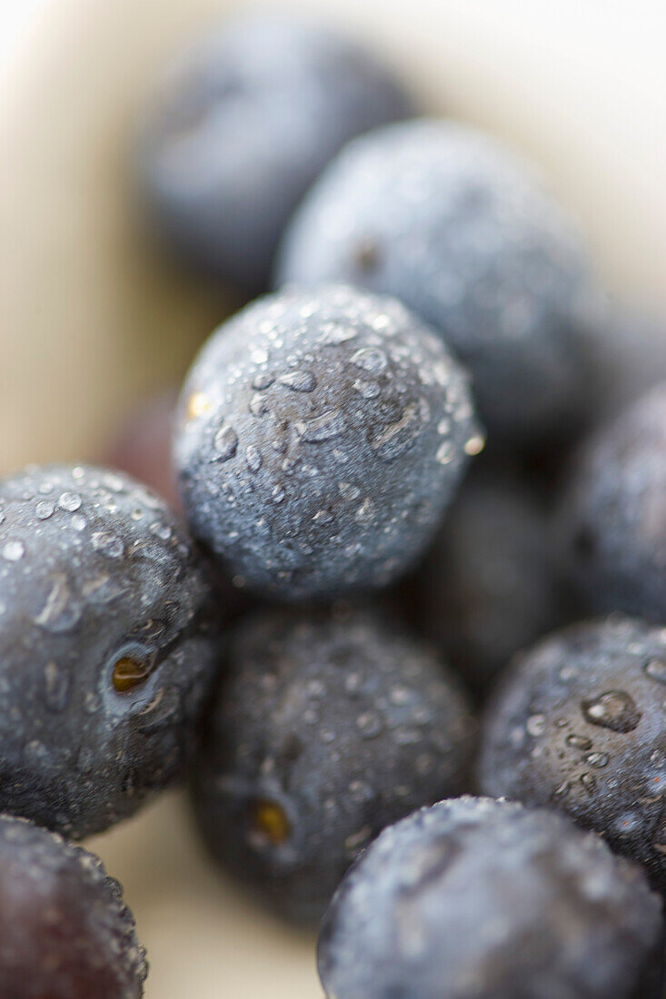 Extreme Nahaufnahme von Blaubeeren