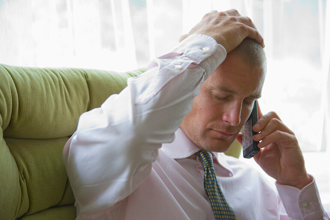 Businessman Using Cell Phone