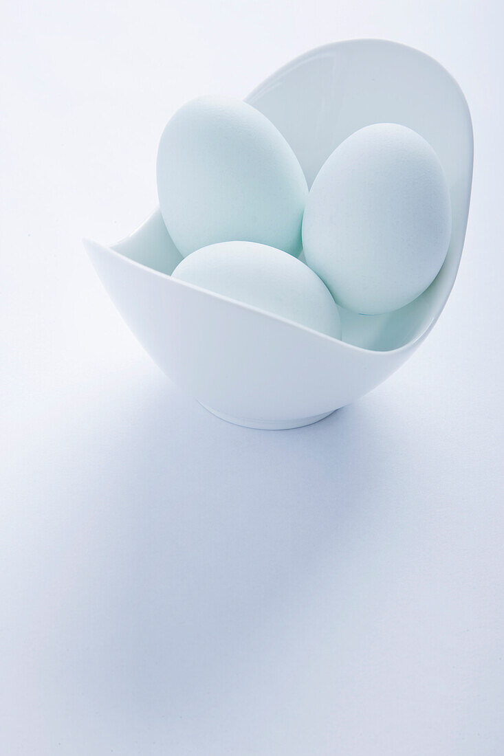 Light Blue Eggs in a Bowl