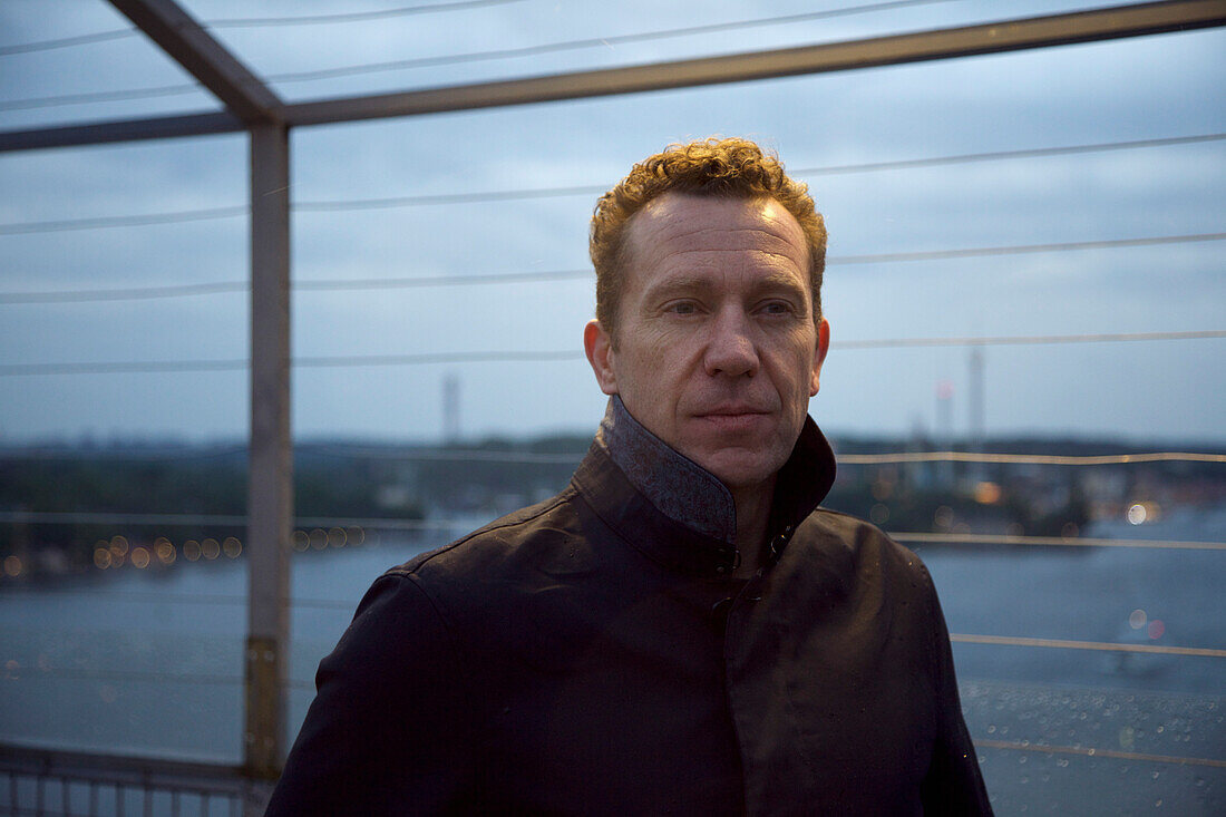 Portrait of Man on Observation Deck, Stockholm, Sweden