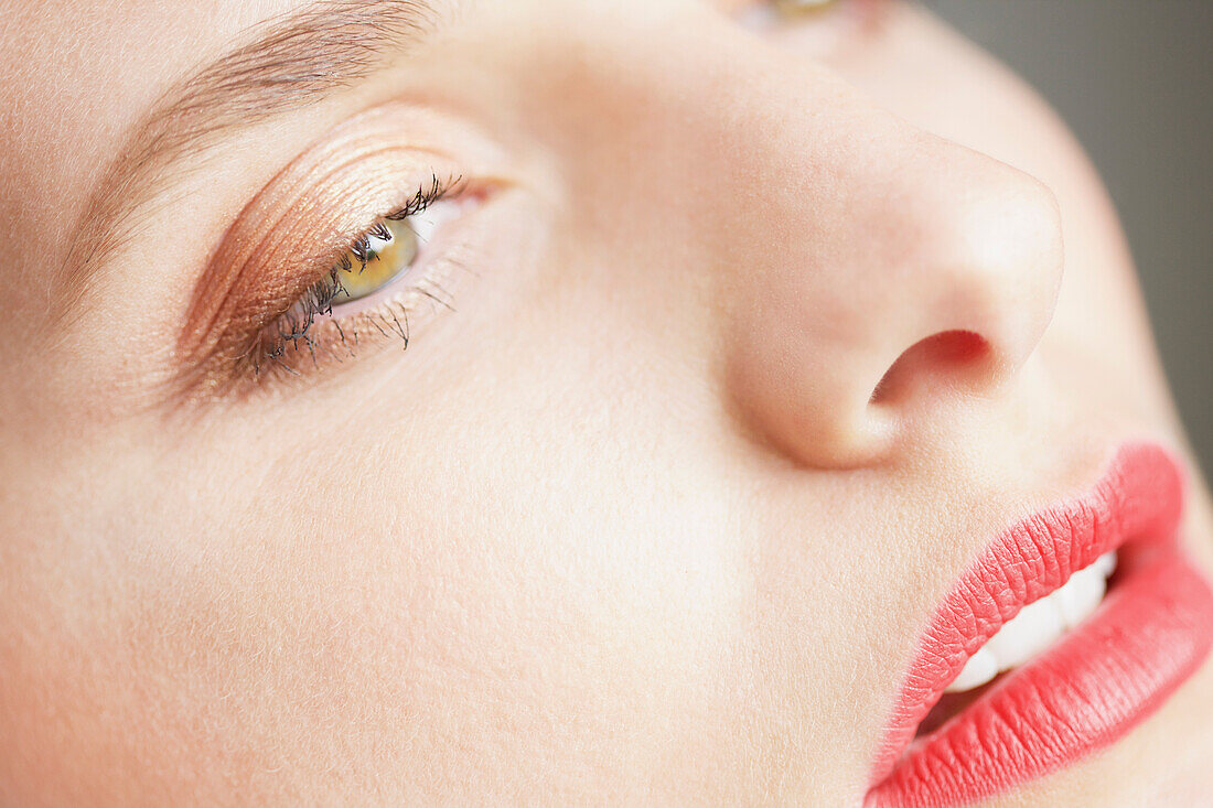 Extreme Close up of Woman Face