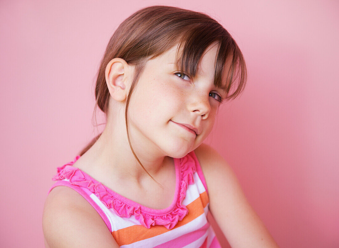 Portrait of Cute Young Girl