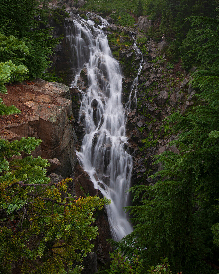 Myrtle Falls im Mount Rainier National Park, Washington.